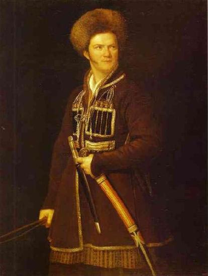 Aleksander Orlowski Self-portrait in Cossack's dress. Sweden oil painting art
